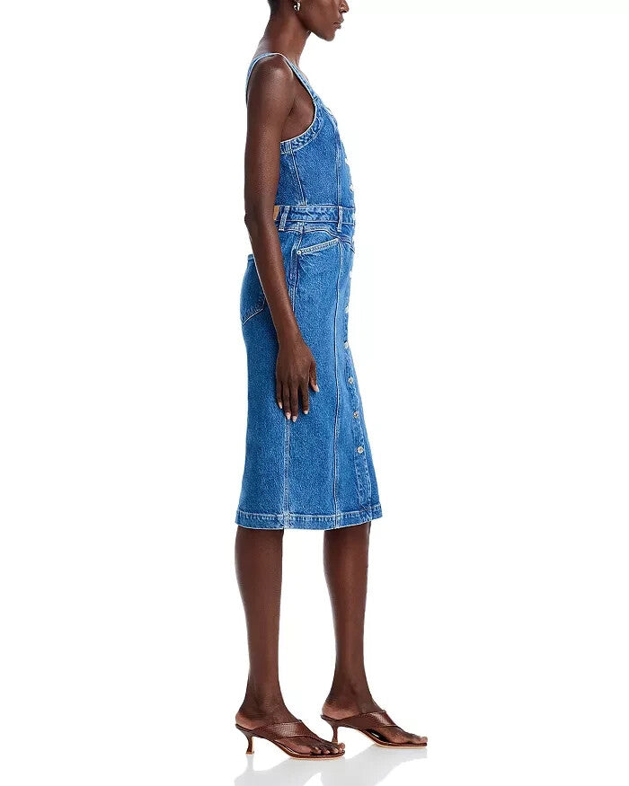 Rails Malibu Square Neck Denim Dress MSRP $248