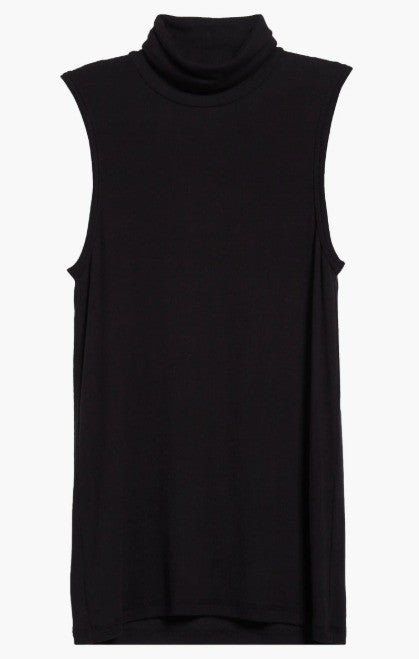 Atm Anthony Thomas Melillo Rib Knit Turtle Neck Vest MSRP $195