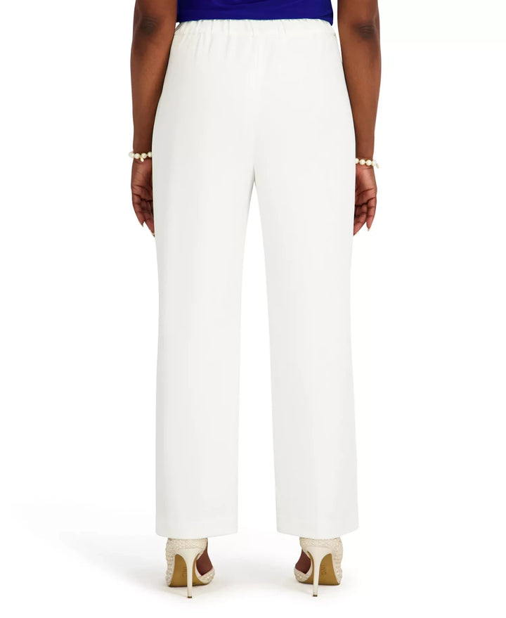 Kasper Women's Elasticized Back Wide-Leg Pants MSRP $79