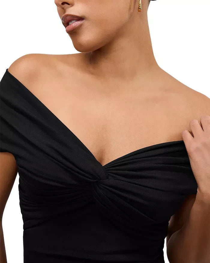 Good American Stretch Jersey Twist Off Top