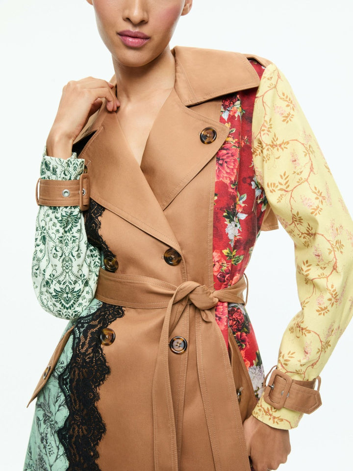Alice and Olivia Keith MIDI Trench Coat MSRP $895