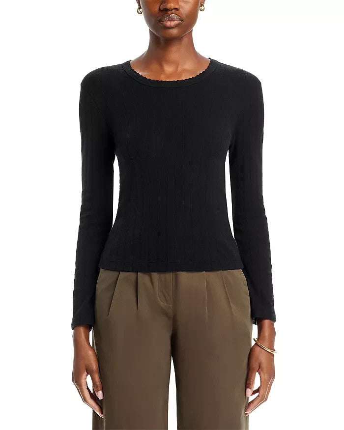 LESET Pointelle Tee MSRP $88