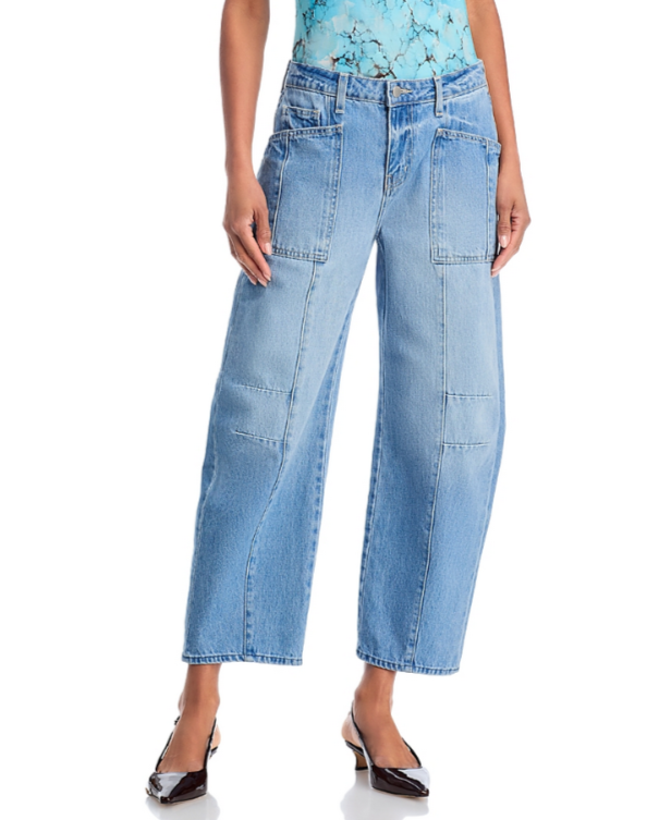 L'Agence Cody Rodeo High Rise Cropped Barrel Jeans MSRP $350