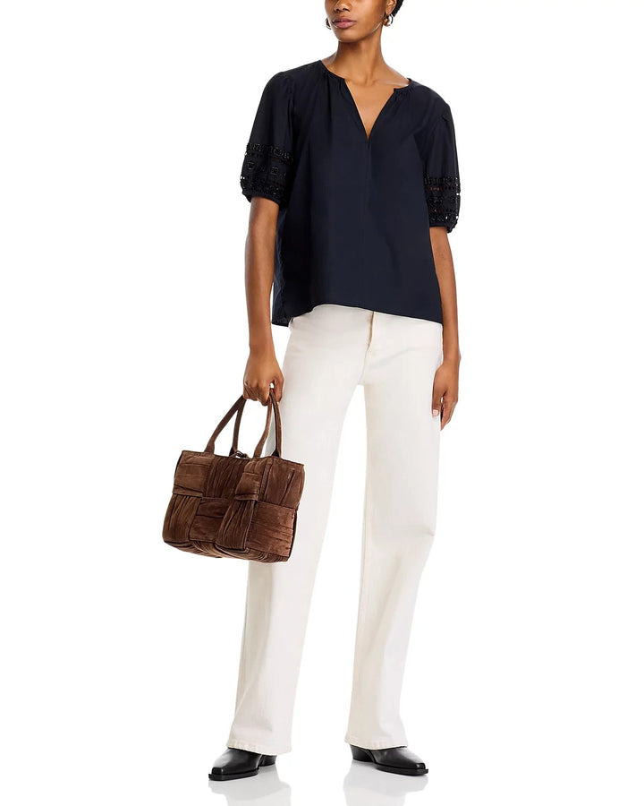 Velvet by Graham & Spencer Martha Puff Sleeve Top MSRP $207