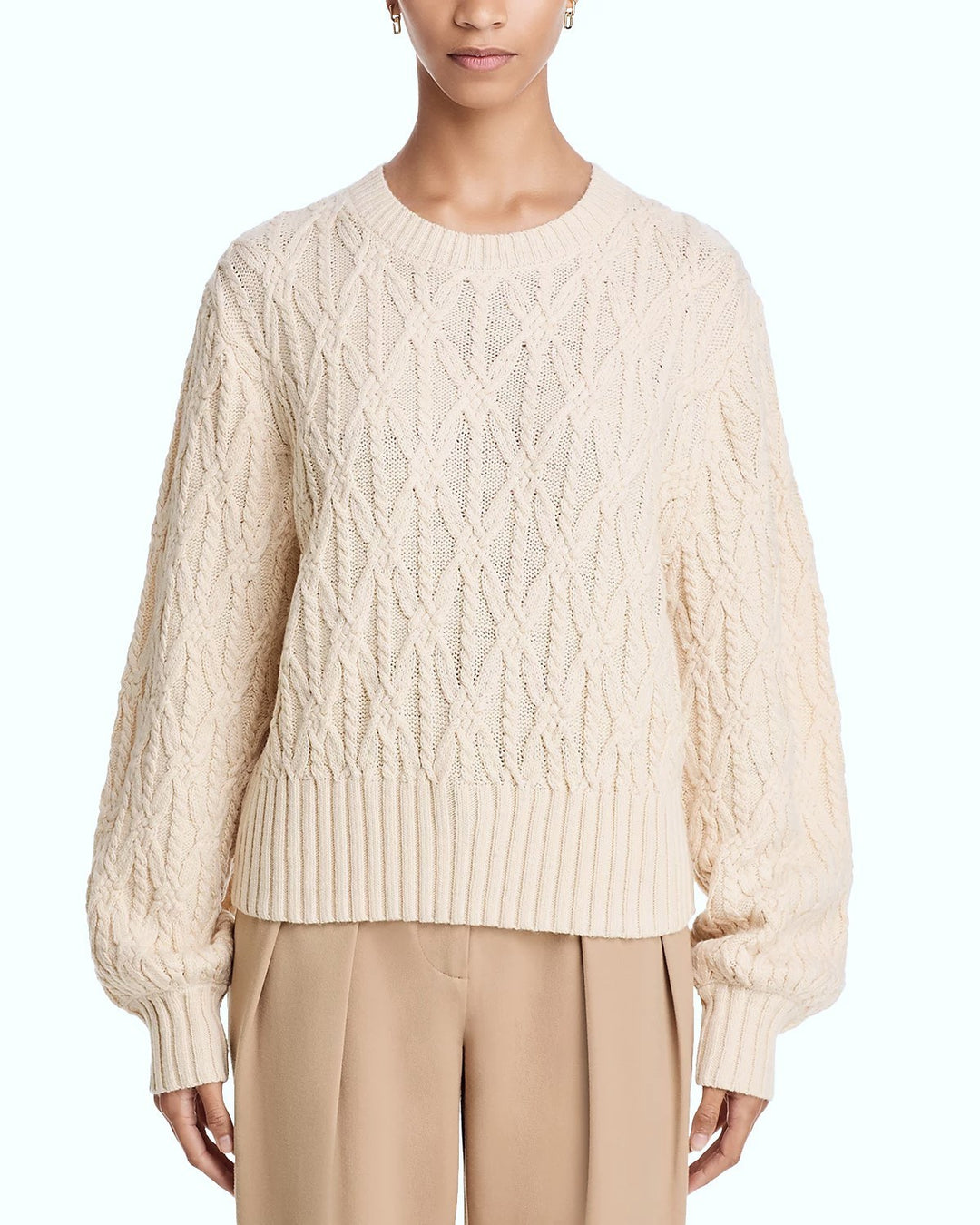FRENCH CONNECTION Layon Cable Knit Sweater MSRP $158