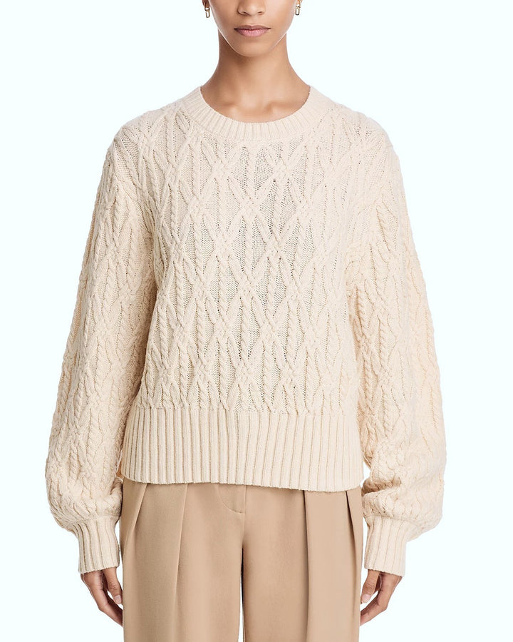 FRENCH CONNECTION Layon Cable Knit Sweater MSRP $158