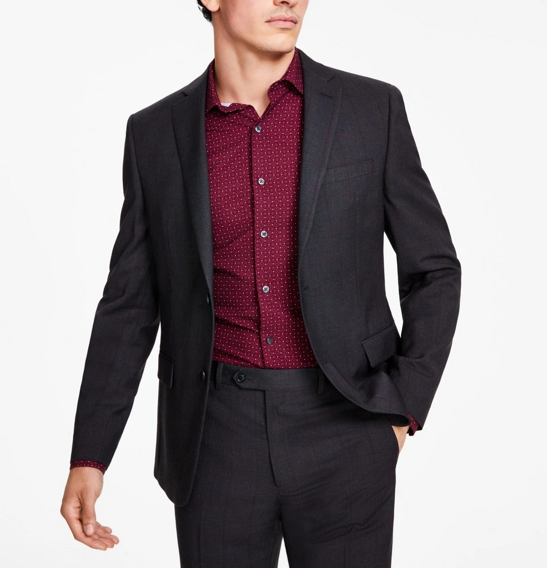 Alfani Men's Slim-Fit Windowpane Check Suit Jacket MSRP $360