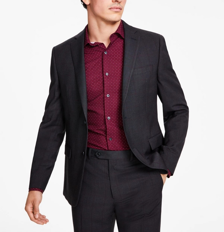 Alfani Men's Slim-Fit Windowpane Check Suit Jacket MSRP $360