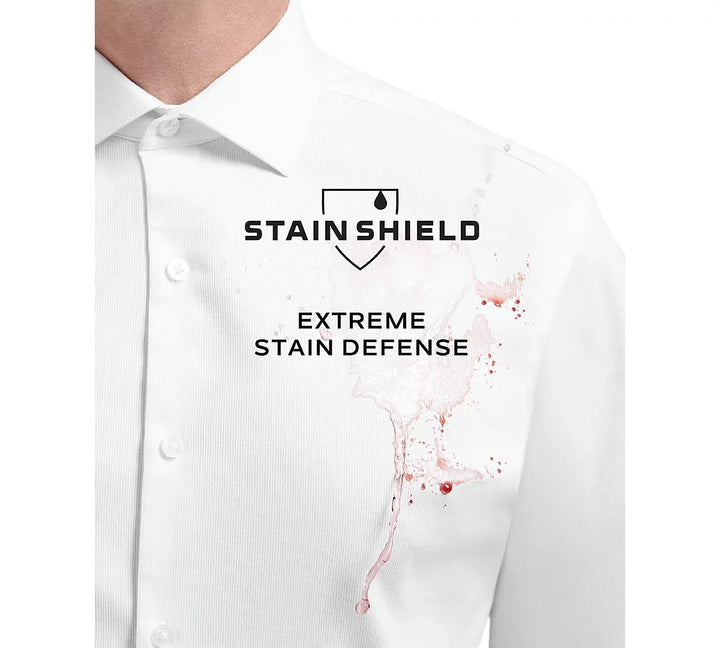 Van Heusen Men's Stain Shield Regular Fit Dress Shirt MSRP $60