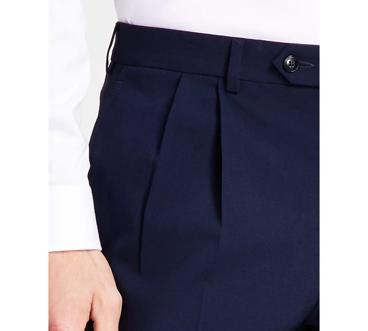 Michael Kors Pleated Solid Classic Fit Pants MSRP $95