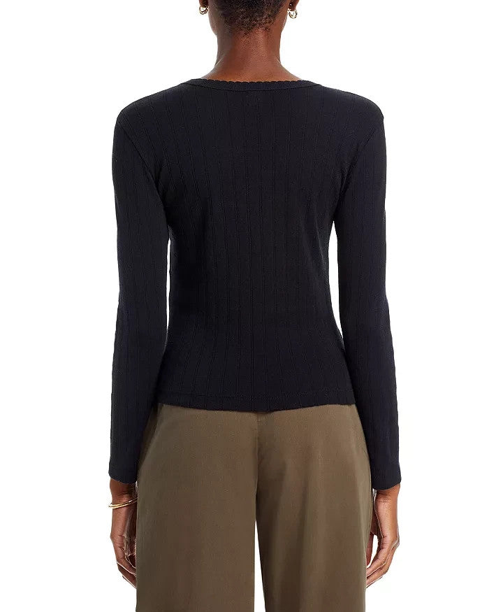 LESET Pointelle Tee MSRP $88