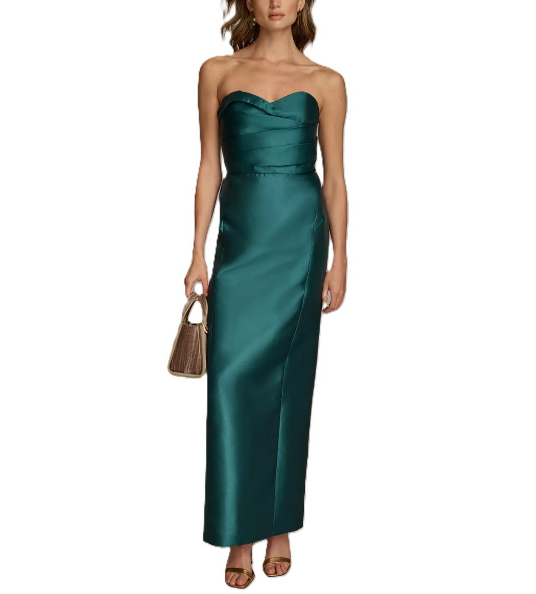 Donna Karan New York Gathered Sweetheart Gown MSRP $299