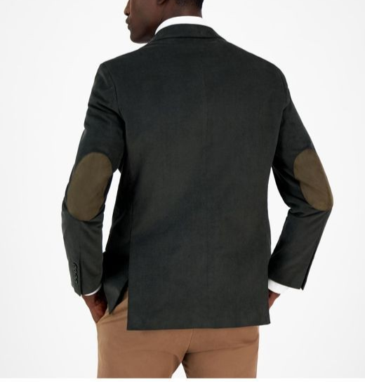 Nautica Men's Modern-Fit Solid Stretch Corduroy Elbow Patch Sport Coat MSRP $295