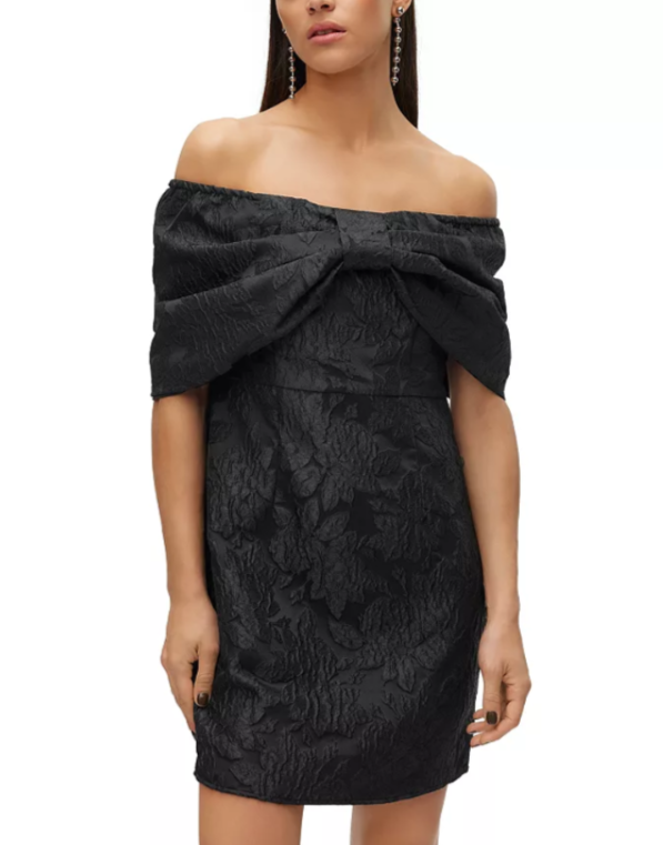 Vero Moda Bow Front Textured Mini Dress MSRP $99