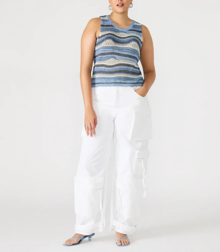 Steve Madden Hannah Top Blue Multi MSRP $69