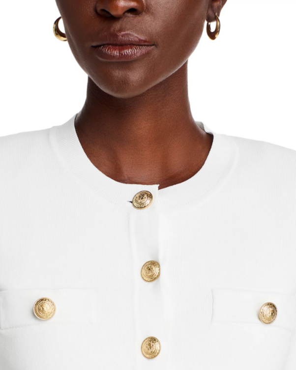 L'AGENCE Toulouse Crewneck Cardigan MSRP $475