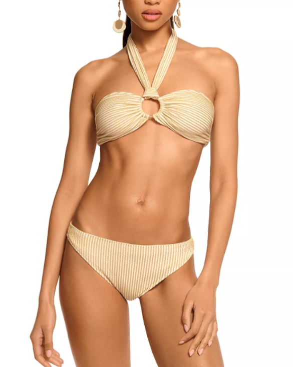 Ramy Brook Marie Textured Halter Bikini Top