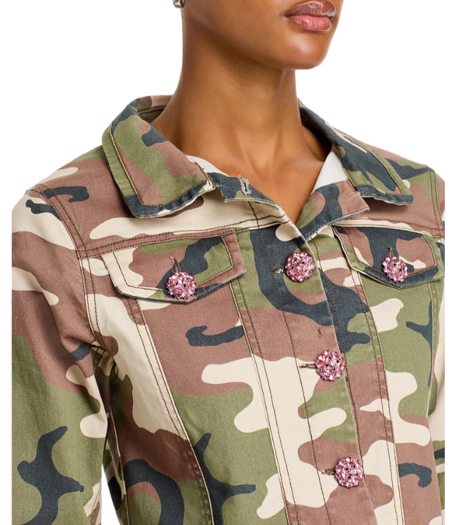 Cinq à Sept Camo Cropped Jacket MSRP $495
