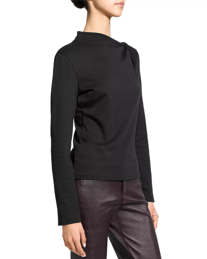 Theory Slash Neck Twist Shoulder Top MSRP $195