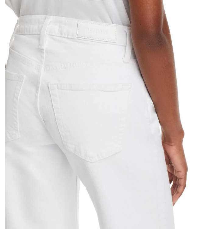 RE/DONE Mid Rise Crop Wide Leg Jeans MSRP $275