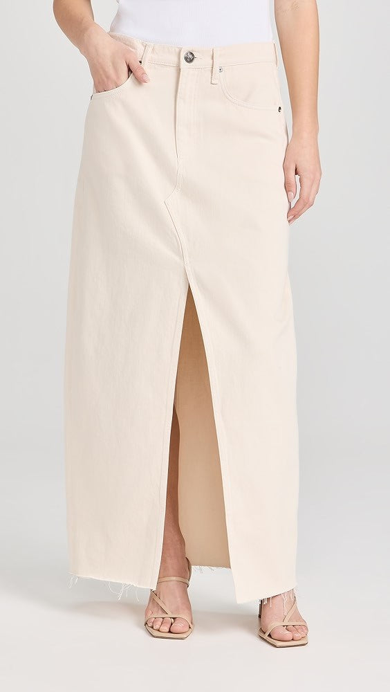 rag & bone Avery Cotton Center Slit Maxi Skirt MSRP $258