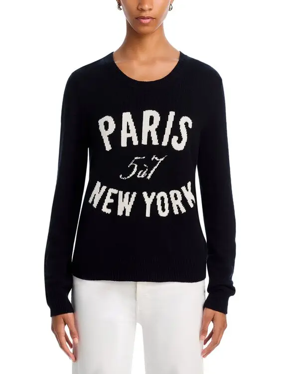 Cinq a Sept Paris & New York Crewneck Sweater MSRP $365