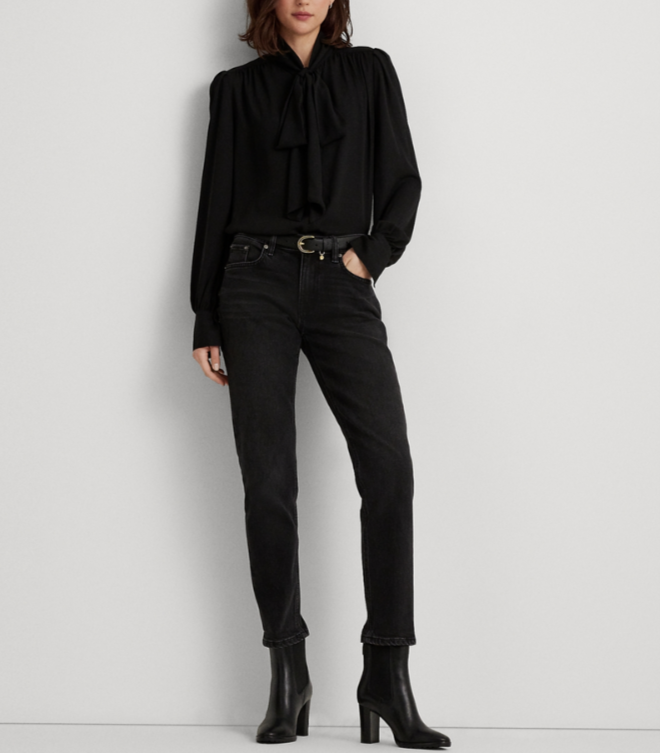 Lauren Ralph Lauren Relaxed Tapered Ankle Jeans MSRP $125
