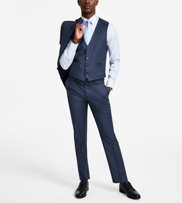 Calvin Klein Slim-Fit Wool Blend Infinite Stretch Suit Vest MSRP $125