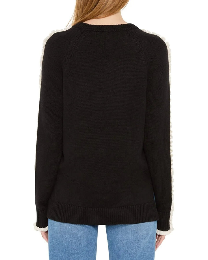 NIC+ZOE Ruffled Down Sweater MSRP $158