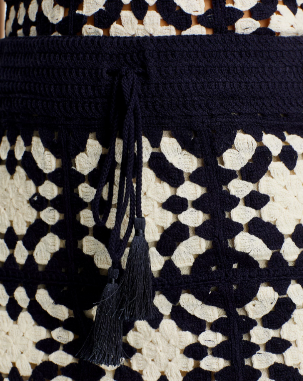 FRAME Crocheted Tassel Skirt MSRP $398