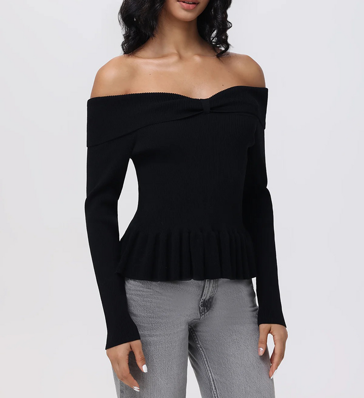 525 Women's Morgan Off Shoulder Peplum Top MSRP $119