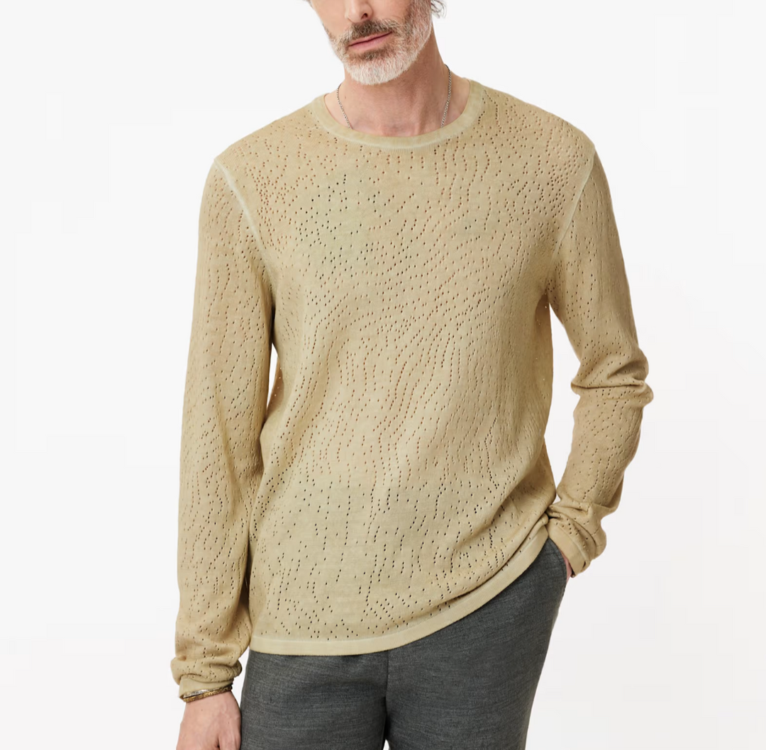 John Varvatos Camden Mesh Stitch Crew Sweater MSRP $228