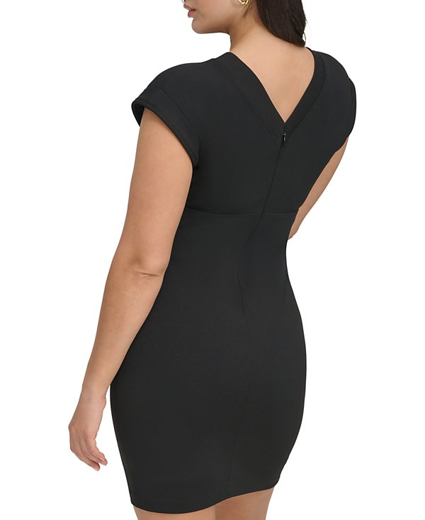 Siena Women's V-Neck Scuba Crepe Mini Bodycon Dress MSRP $98