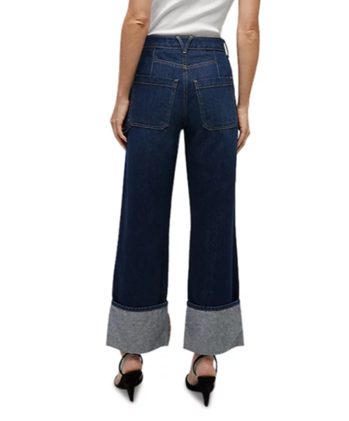 Veronica Beard Dylan High Rise Cuffed Ankle Straight Jeans MSRP $328