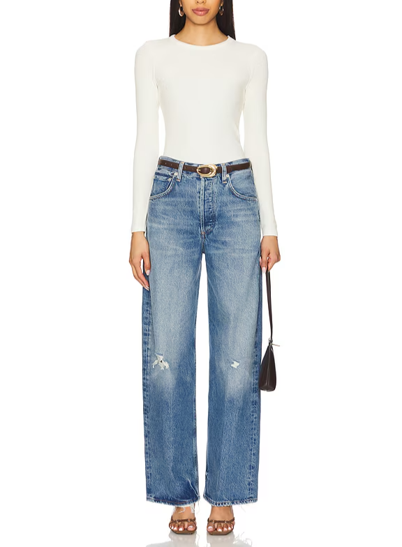 Citizens of Humanity Ayla Baggy Distressed Jeans MSRP $258