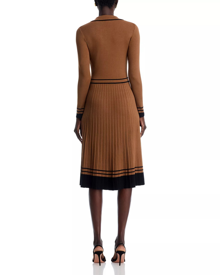 T Tahari Spread Collar Flare Dress MSRP $128