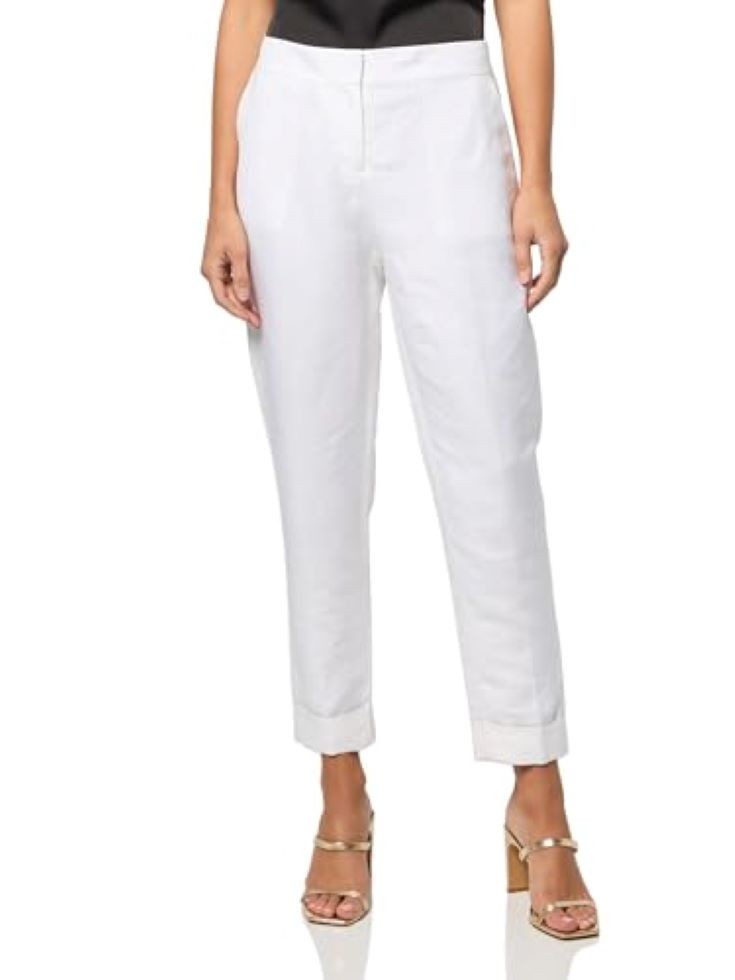 Calvin Klein Linen-Blend Slim-Leg Pants MSRP $89