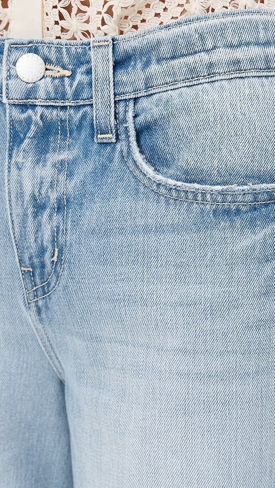 L'AGENCE Beau High Rise T Seam Wide Leg Jeans MSRP $350