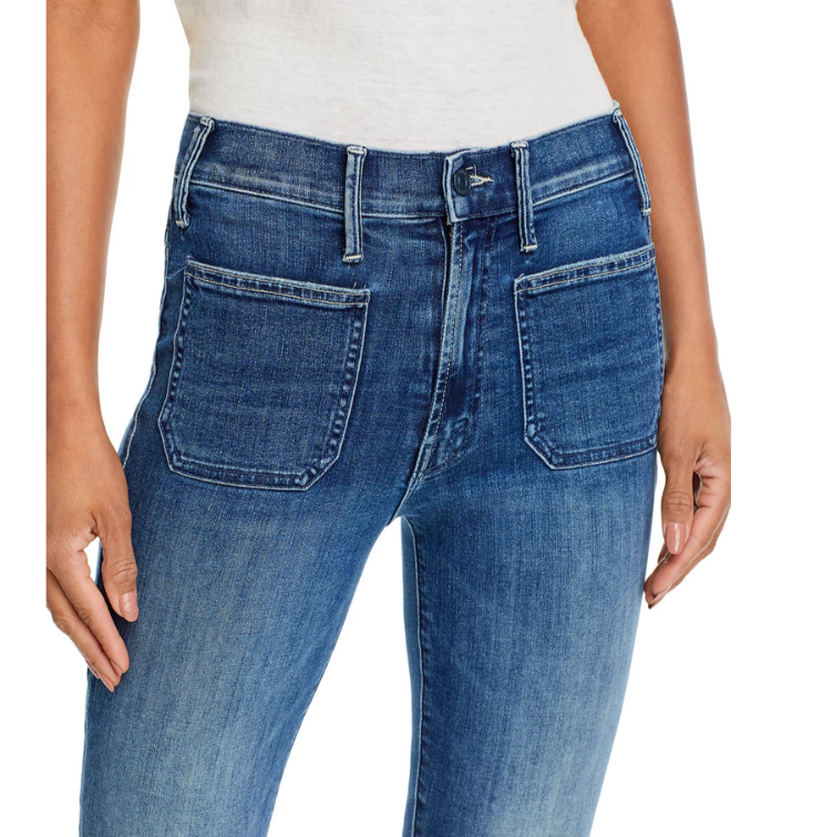 MOTHER The Patch Pocket Insider High Rise Jeans MSRP $268