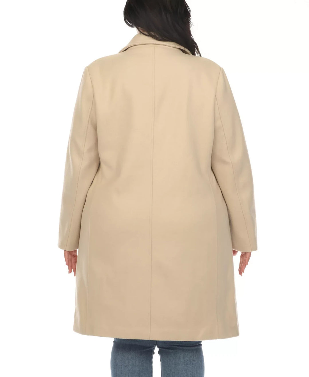 White Mark Plus Size Classic Walker Coat MSRP $148