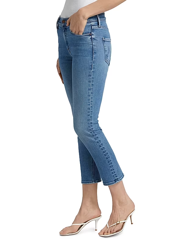 Mother The Dazzler Mid-Rise Stretch Crop Jeans MSRP $258