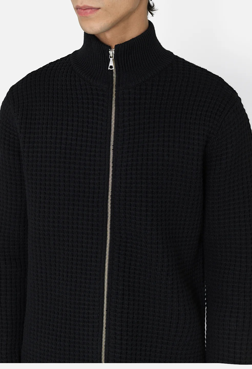 John Elliott Wool Waffle Knit Full-Zip MSRP $498