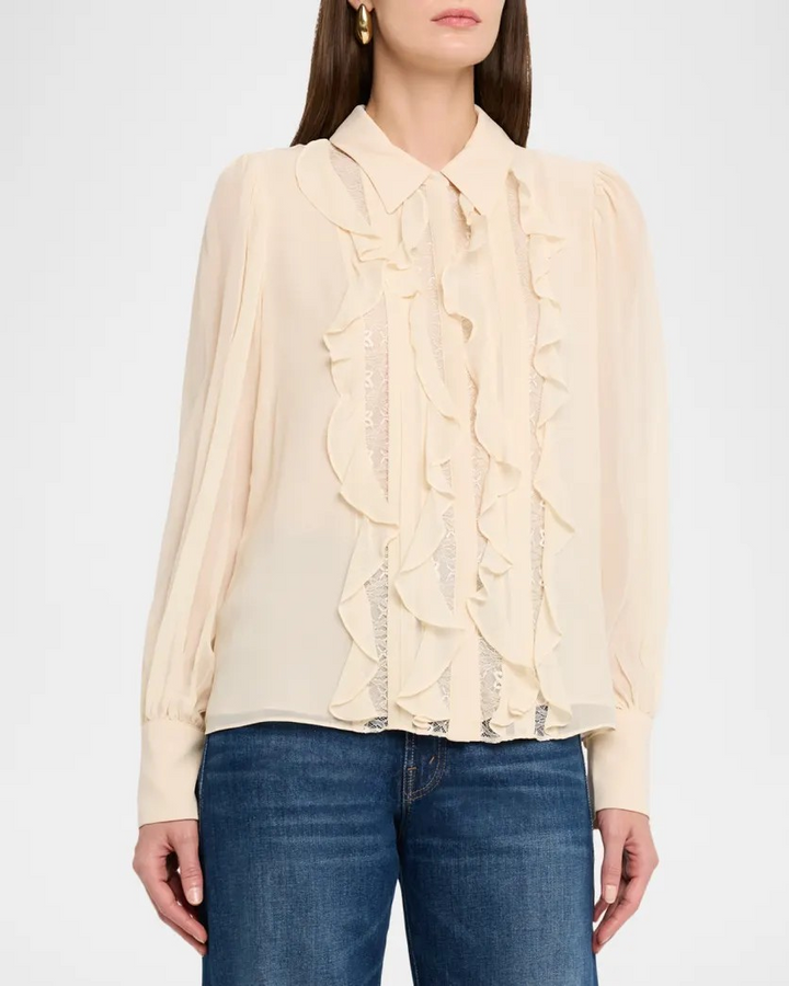 Ramy Brook Claire Blouse Bone MSRP $395