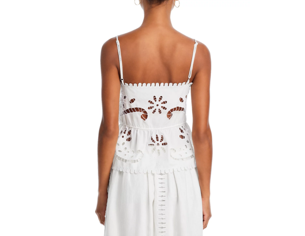 Sea Liat Embroidered Cotton Cami Top MSRP $350