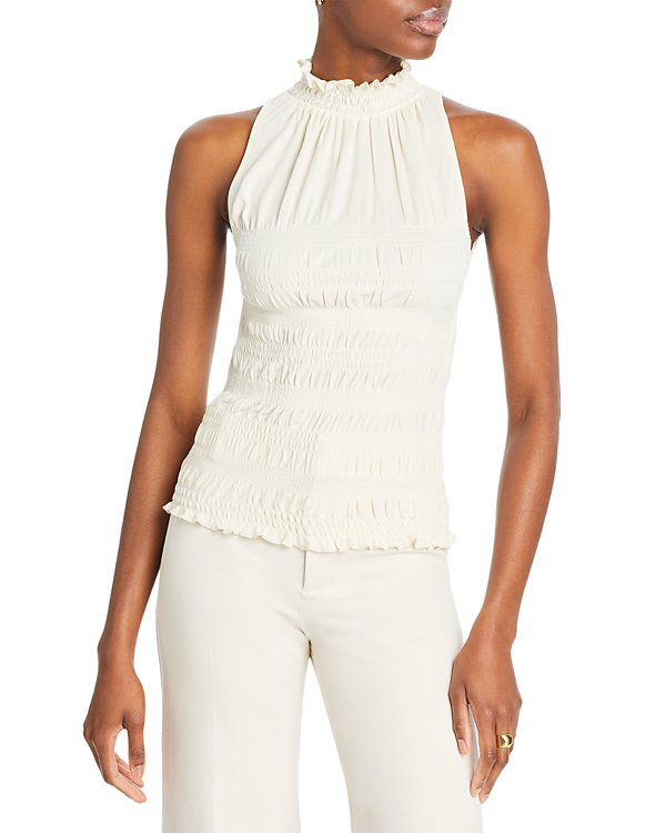 Frame Women's Smocked Gathered Halter Top MSRP $258