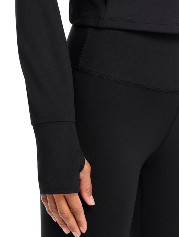 Aqua Cropped Full Zip Mock Neck Jacket MSRP $98