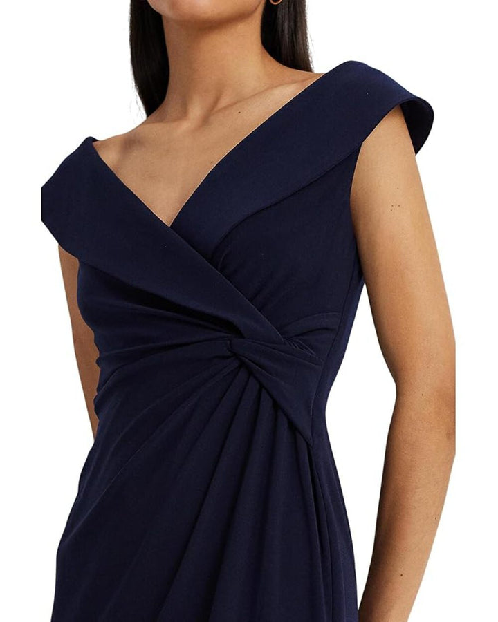 Lauren Ralph Lauren Jersey Off-the-Shoulder Cocktail Dress  8A 2372-
