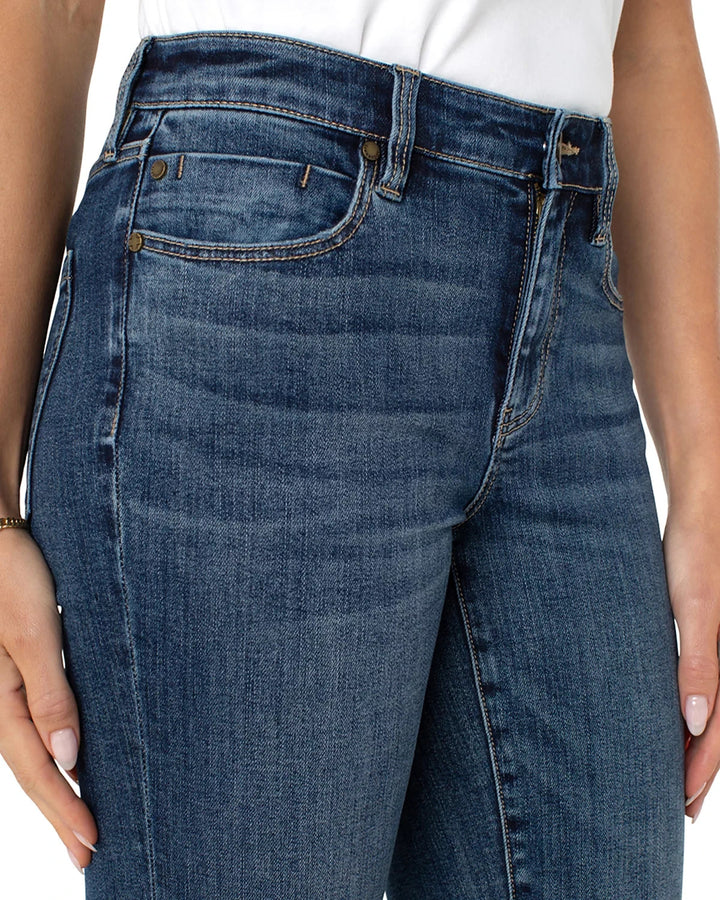 Liverpool Los Angeles Hannah Mid Rise Cropped Flare Leg Jeans MSRP $119