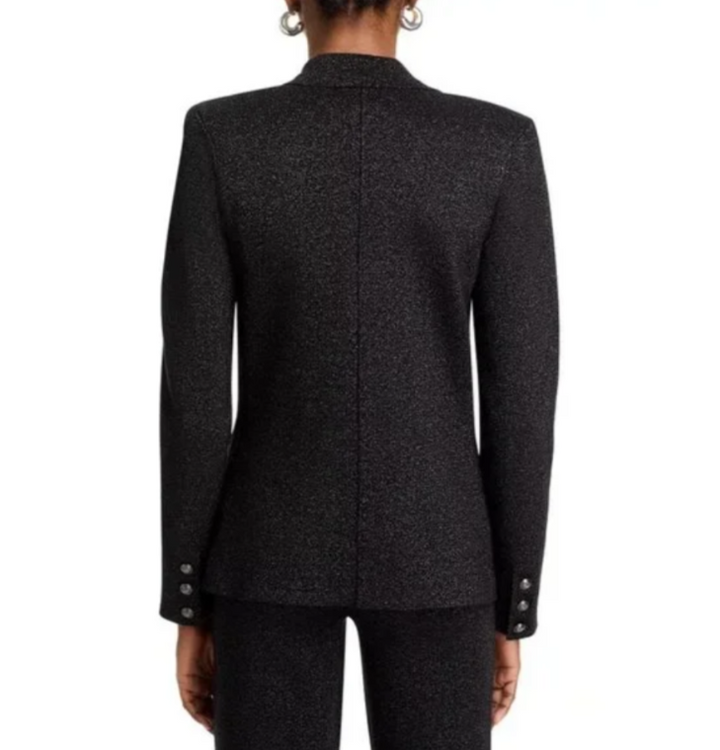 L'AGENCE Kenzie Metallic Knit Blazer MSRP $525