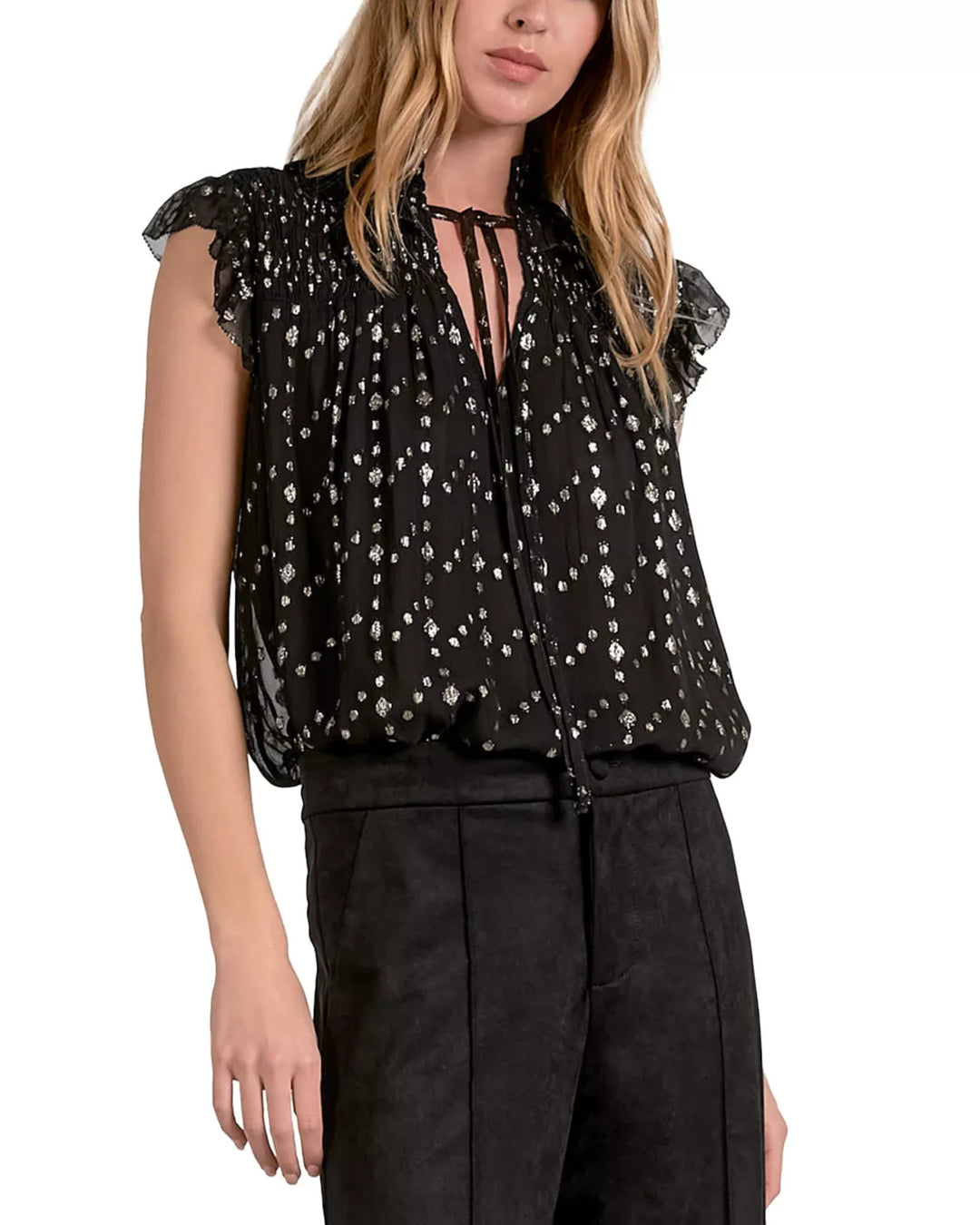 Elan Metallic Clip Dot Top MSRP $99